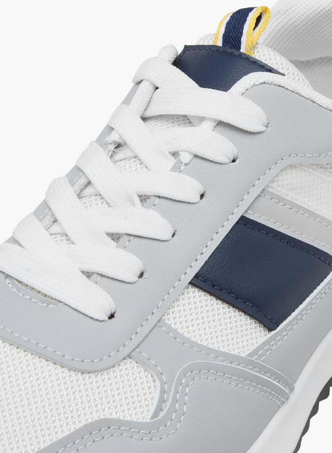 LBL by Shoexpress Men Panelled Sneakers with Lace-Up Closure - Image 4