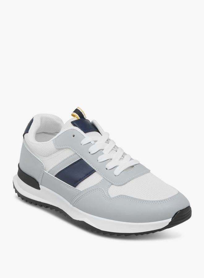 LBL by Shoexpress Men Panelled Sneakers with Lace-Up Closure - Image 1