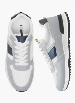LBL by Shoexpress Men Panelled Sneakers with Lace-Up Closure  - Image 1