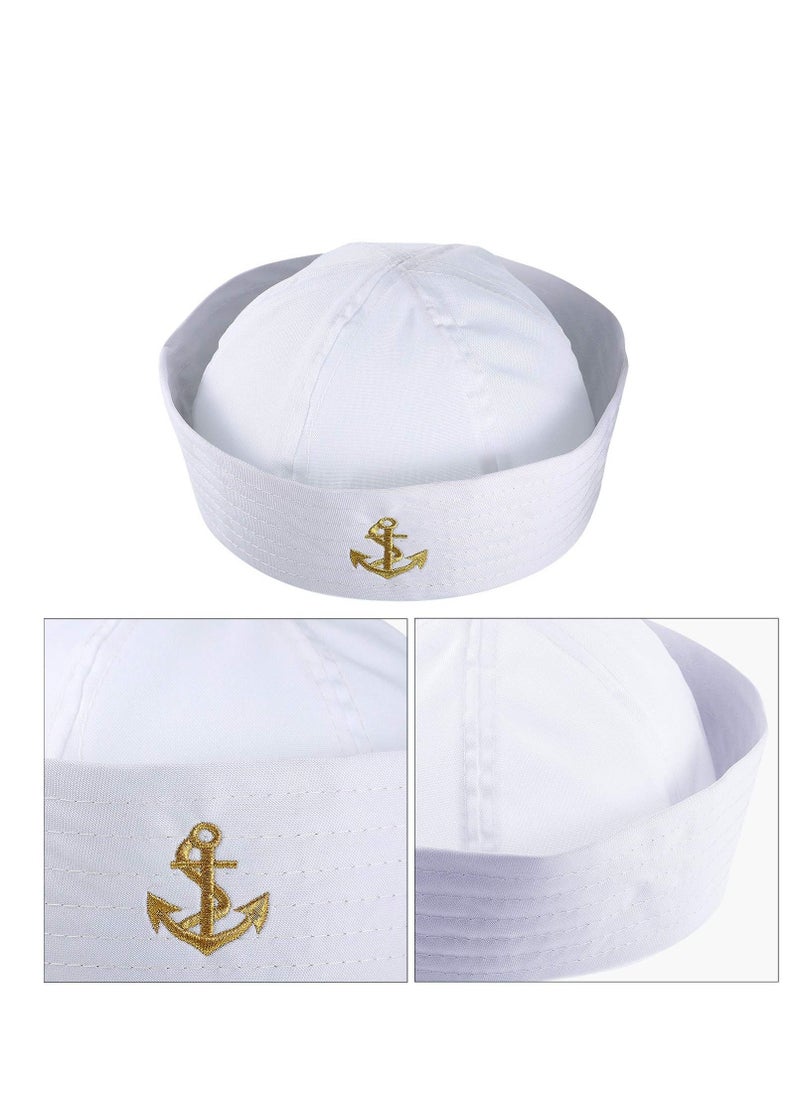 SYOSI - SYOSI 6 Pieces Sailor Hat Captain Navy Hat Blue with White Sail Hats for Adult Sailor Costume, Kid Navy Costume Accessory, Dressing Up Party - Image 1