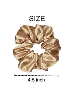 Sufermoe 12 Pcs Satin Silk Scrunchies Soft Hair Ties Fashion Hair Bands Hair Bow Ropes Elastic Bracelets Ponytail Holders Hair Accessories for Women Girls (4.5 Inch, Assorted Multi-color)  - Image 3