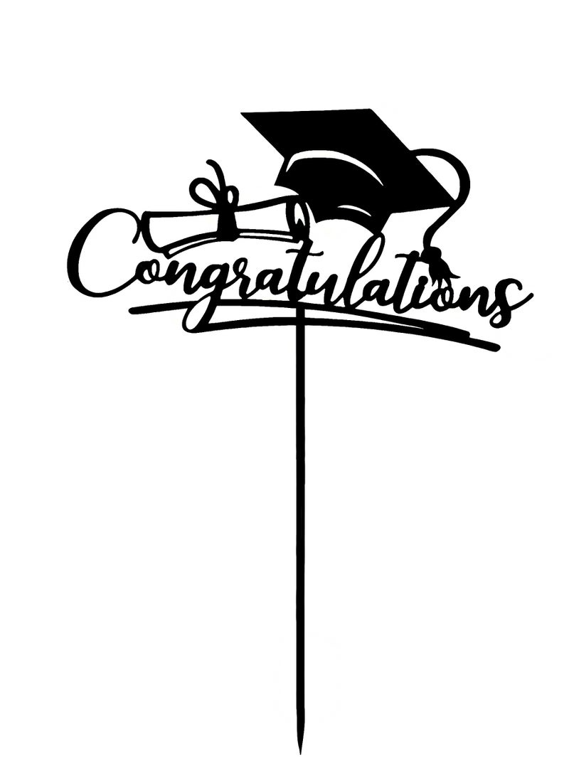 Congratulation Cake toppers, 2025 Graduation Party Cake Topper, Acrylic Material, Best for Graduation Celebrations, Graduation Party Decorations - Image 1
