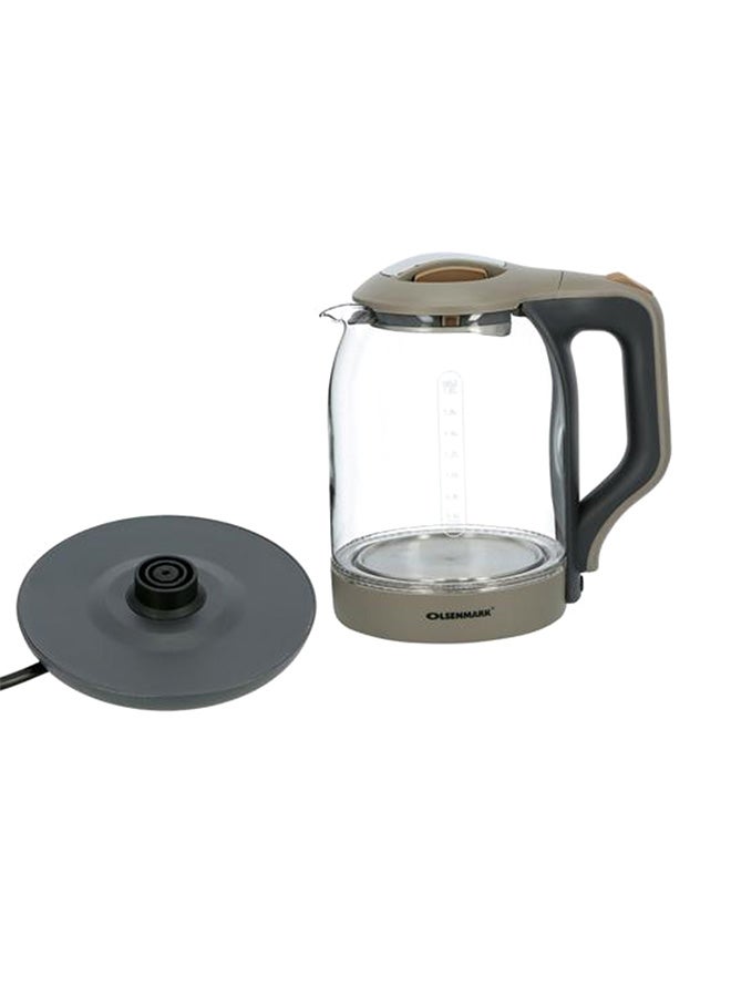 أولسنمارك غلاية كهربائية زجاجية 1.8 L 1500 W OMK2394 بني / شفاف - Image 3