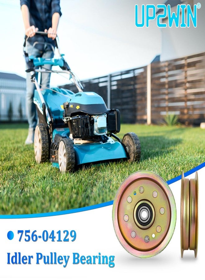 UP2WIN 756-04129 Idler Pulley Bearing Compatible with Cub Mower Cad LT1050 LT1045 LTX1040 1046 Riding Lawn Mower Tractor with 42" 46" 48" 50" 54" Deck - Image 3
