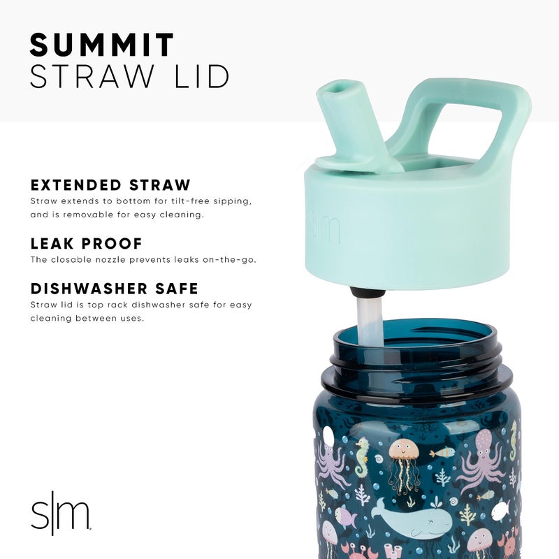 Simple Modern Kids Water Bottle Plastic BPA-Free Tritan Cup with Leak Proof Straw Lid | Reusable and Durable for Toddlers, Boys | Summit Collection | 12oz, Under Construction - Image 3