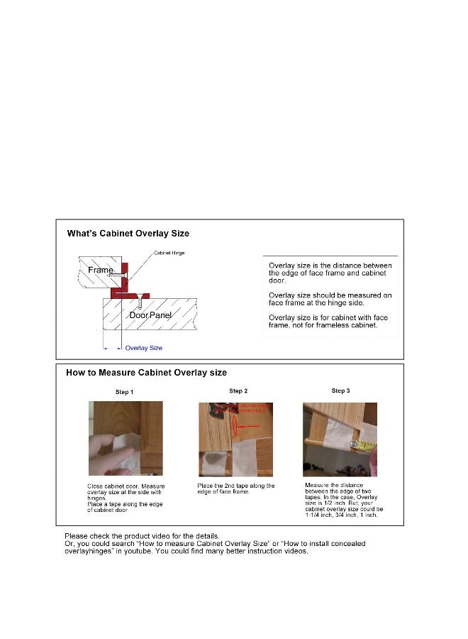 4 Pack Cabinet Door Buffer Hinges, Soft Close Cabinet Hinges, Hidden Kitchen Cabinet Hinges for Face Frame Door with Screws (American Style) - Image 4