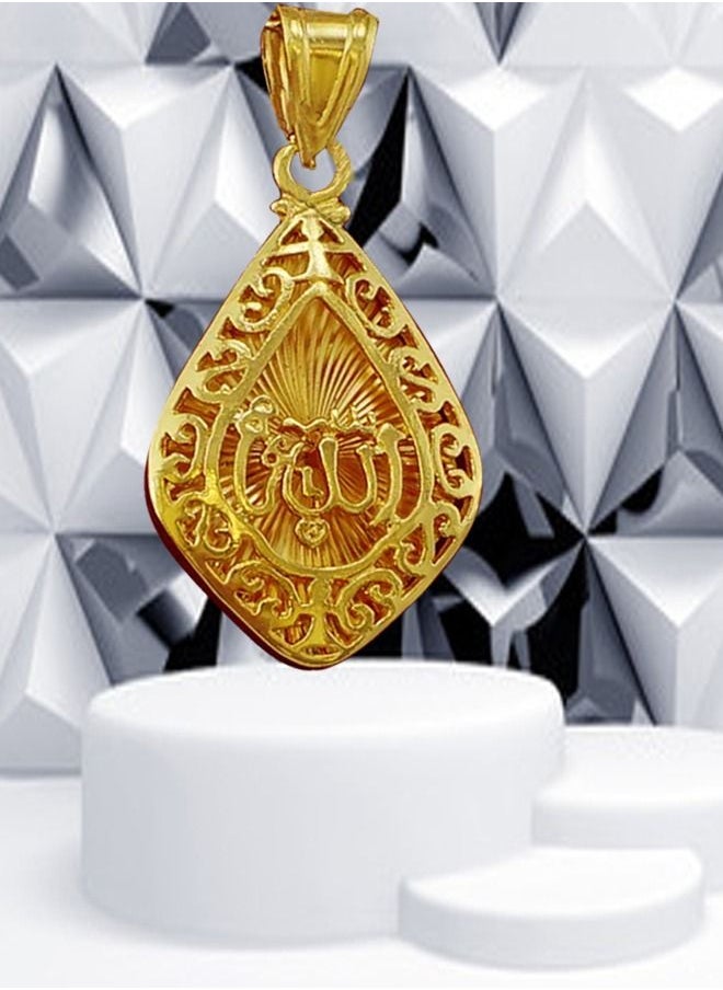 DubaiGallery Fashion Jewelry Highly craftsmanship Allah Pendant Necklace Chain for Men Middle East Arab Jewelry Women Men Muslim Islam Item 