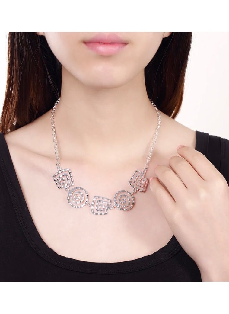 NOON'S UP - Luxury & Elegant 925 Silver Plated Necklace For Women - Image 1