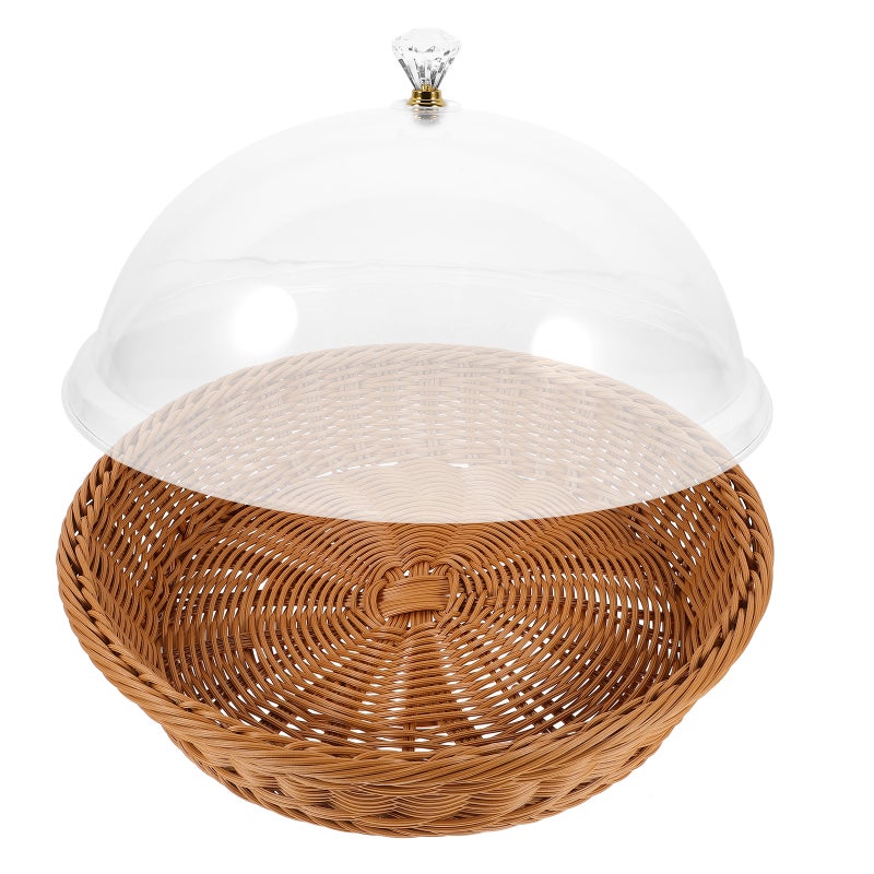2pcs Bread Basket with Lid Tabletop Food Serving Basket Vegetable Basket Dessert Holder - Image 5