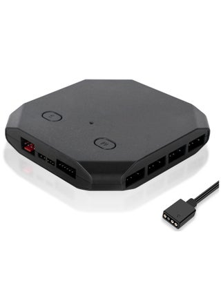 Fan Hub Controller/Splitter for 4-Pin & 3-Pin PC Cooling Fans, PWM Addressable RGB Fan Controller,Powering Up to 14 Fans, with SATA Interface Power Supply, Reset Button line, FH14-5V - pzsku/ZE9E89A9B7B28203AC24FZ/45/_/1718959496/fc323f1b-dc1c-4164-b991-2853700f1129