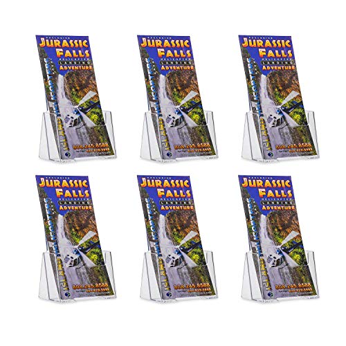 SourceOne Premium Counter Top Trifold 4-Inch Wide Acrylic Brochure Holder - Image 2