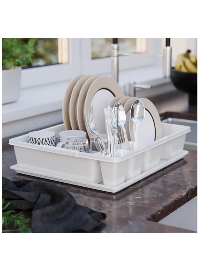 Master Gold Plastic Dish Drainer 47.5x38.5x8.5cm with Drain Tray | Practical Kitchen Utensil Dish Organizer | Dish Rack for Drying Dishes, Spoons and Knives – Suitable for Small and Large Kitchens - Image 5