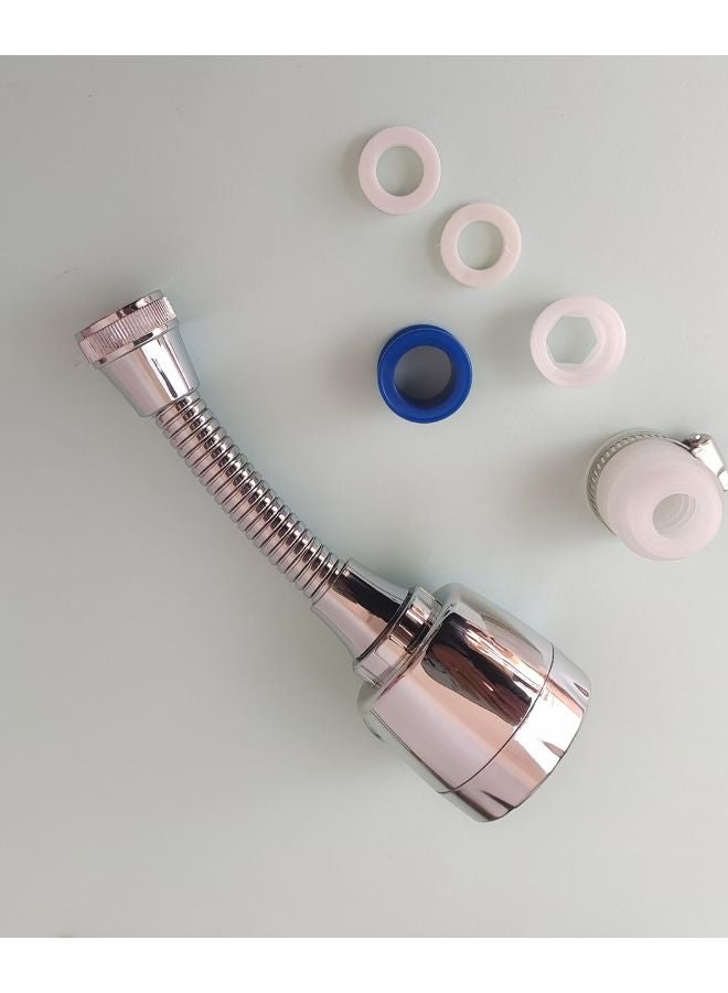 6 قطع صنبور توفير المياه الدوار مع مرشح الهواء فوهة قابلة للتعديل دوران 360 درجة - Image 3