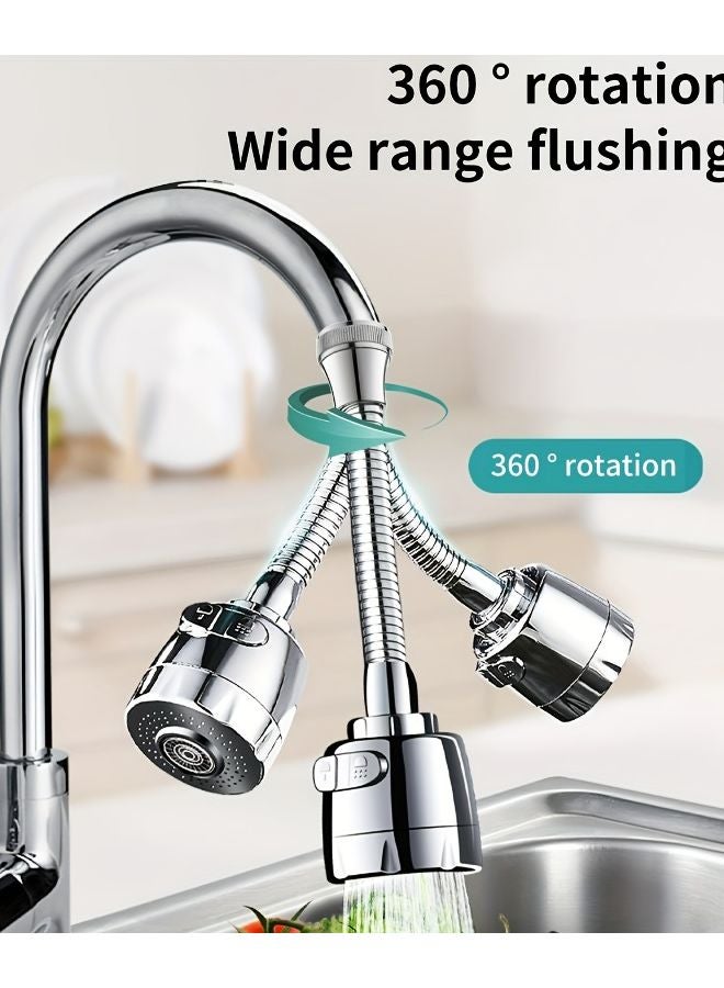 6 قطع صنبور توفير المياه الدوار مع مرشح الهواء فوهة قابلة للتعديل دوران 360 درجة - Image 2