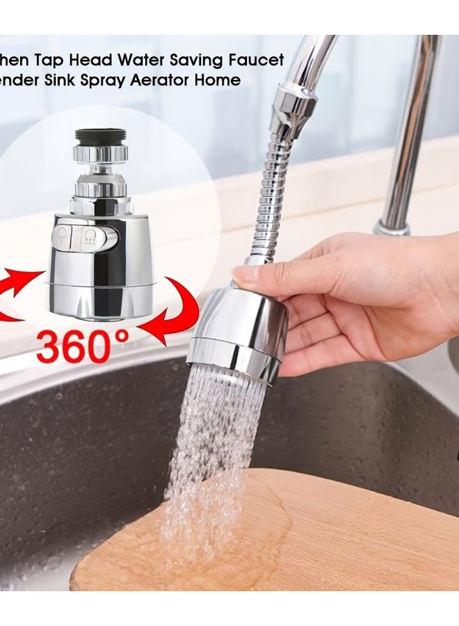 6 قطع صنبور توفير المياه الدوار مع مرشح الهواء فوهة قابلة للتعديل دوران 360 درجة - Image 5