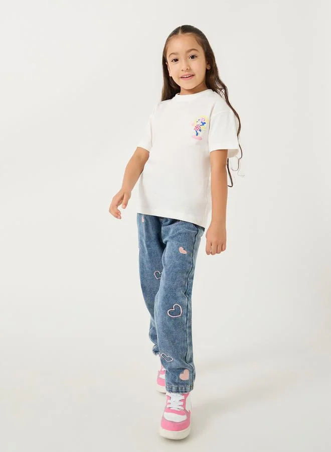 Styli Over size Minnie T-shirt with front and back graphic