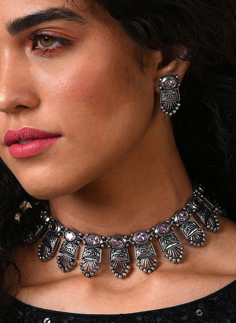 SOHI Contemporary Choker Artificial Necklace Jewellery - Image 4