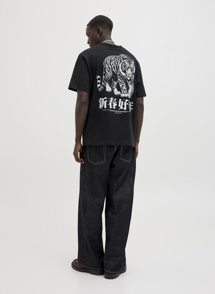 JACK & JONES - Jorsnake Logo Crew Neck T-Shrt - Image 1