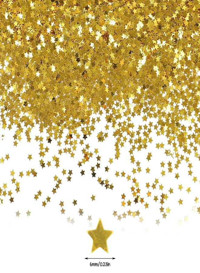 STEFORD 150g Gold Star Confetti, 6mm Glitter Stars Shiny Gold Table Confetti Metallic Sequin Sprinkle Stars for Baby Shower Wedding Christmas Valentine Party Decorations - Image 3