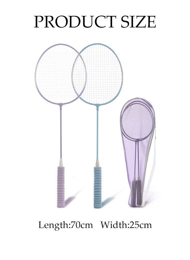 DUNISO Badminton Rackets Set 2 Player Badminton Rackets Lightweight Badminton Racquet with Carrying Bag and 3 Shuttlecocks Upgrade Adult Badminton Racket Set Badminton Backyard Games for Outdoor,Garden,Beach - Image 4