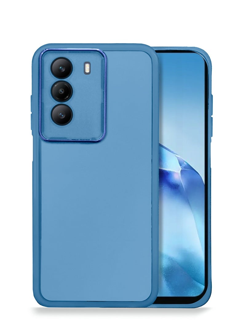 دبليو تيك غلاف هاتف رقيق للغاية بحواف كهربائية للكاميرا - أزرق، حماية عدسة الكاميرا من TPU سيليكون شفاف ناعم 70 4G 2025 من إيتيل - Image 1