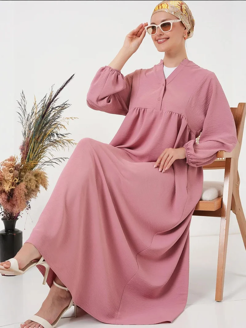 BIG DART BDART V-Neck Buttoned Maxi Dress