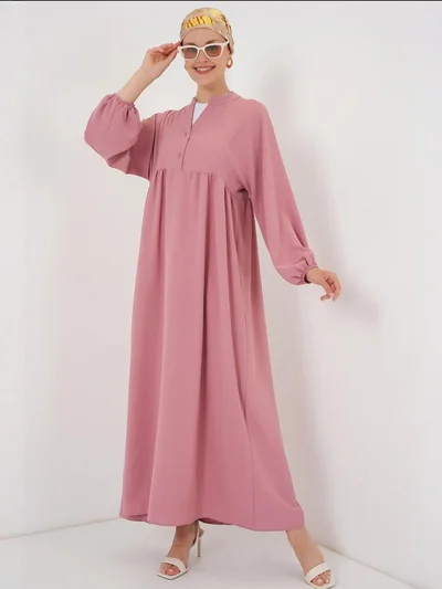 BIG DART BDART V-Neck Buttoned Maxi Dress