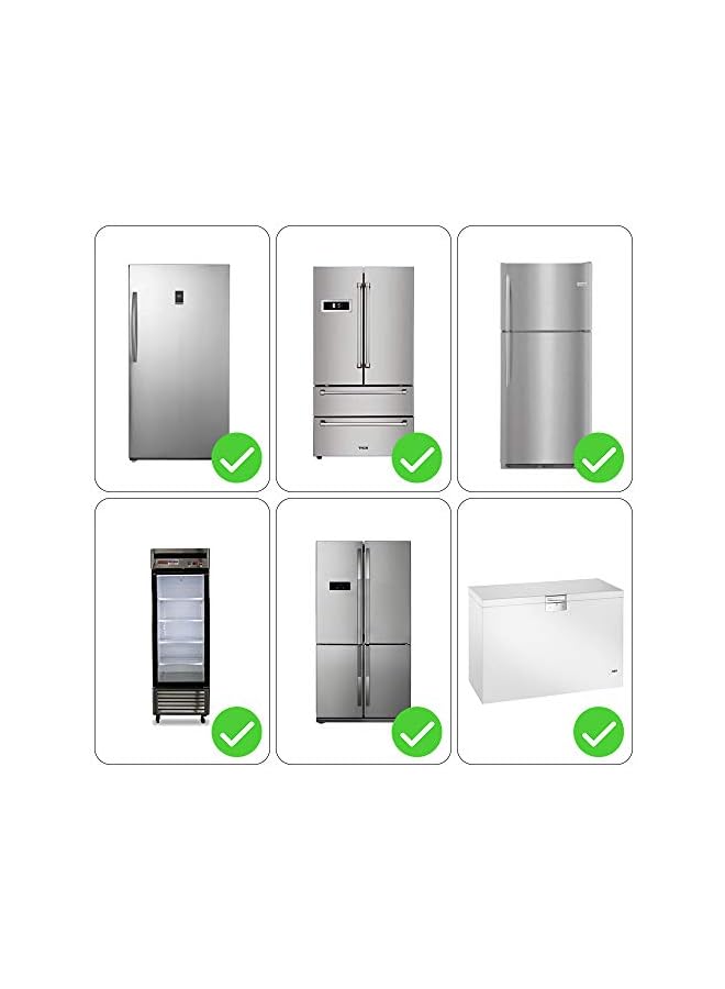 Freezer Alarm With Adjustable Delay - Wireless Fridge Door Sensor Chime, Loud 108dB, 3/15/30/60 Seconds, 4-in-1, 2 Pack