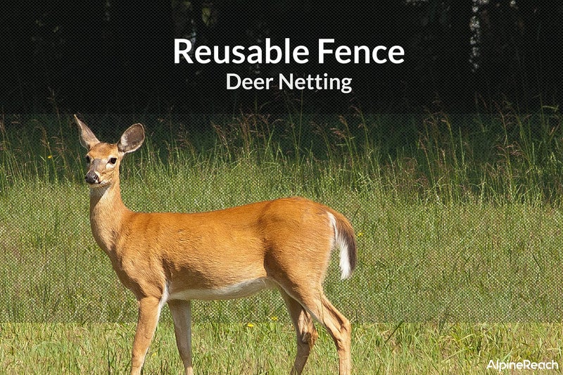 AlpineReach Garden Netting 7.5 x 100 ft Heavy Duty Bird Net, Deer, Plant Protection Extra Strong Woven Mesh, Reusable Kit with Zip Ties, Animal Fencing for Fruits Trees, Black - Image 5