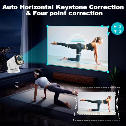 Crelander Auto Focus Mini Projector with Native 1080P Support, Portable Projector with Wifi and Bluetooth, Outdoor Projector Built in Apps, Smart Projector 260 ANSI, HY310 Pro/HY260 Pro Movie Projector - Image 3
