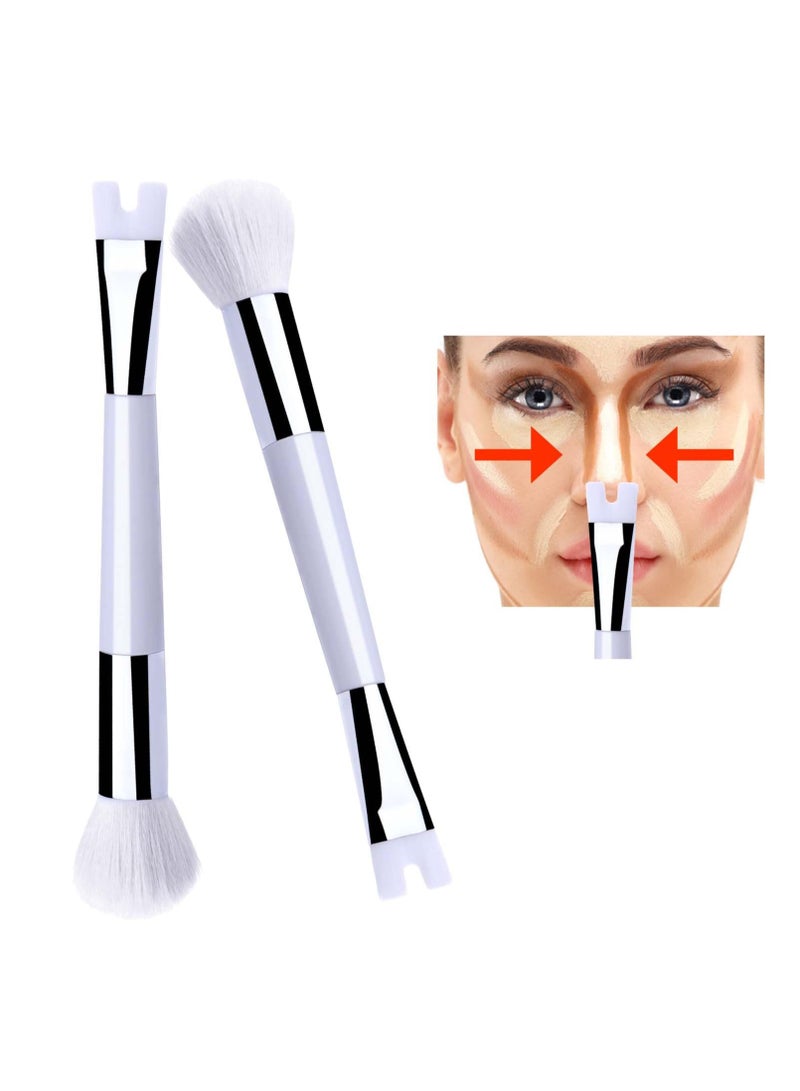 KASTWAVE 2Pcs Nose Contour Brush U-Shaped, 2-in-1 Makeup Brush for Easy Nose Contour, Innovative and Unique Dual-End Brush Tool for Nose Contouring for Makeup Beginners/Lovers  - Image 1