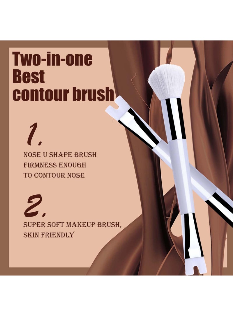 KASTWAVE 2Pcs Nose Contour Brush U-Shaped, 2-in-1 Makeup Brush for Easy Nose Contour, Innovative and Unique Dual-End Brush Tool for Nose Contouring for Makeup Beginners/Lovers  - Image 5