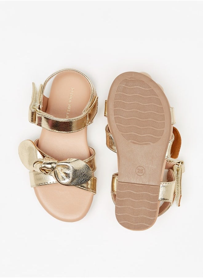 Flora Bella By Shoexpress - Girl's Bow Detail Sandals With Hook And Loop Closure Ramadan Collection - Image 1