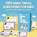 QUOKKA 300 Engaging Bible Trivia Card Questions Fun Bible Games for Kids and Families to Learn About Scripture Christian Games for Sunday School Homeschool and Family Bible Study - Image 4