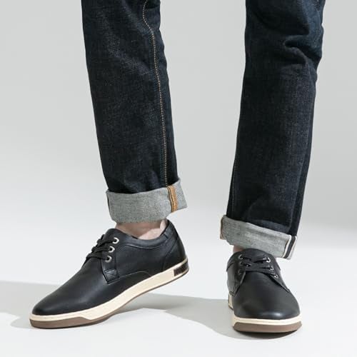 Vostey Men's Fashion Sneakers Black Simple Leisure Style Casual Shoes(B81Q11 Black 10) - Image 2