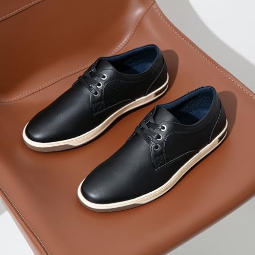 Vostey Men's Fashion Sneakers Black Simple Leisure Style Casual Shoes(B81Q11 Black 10) - Image 5