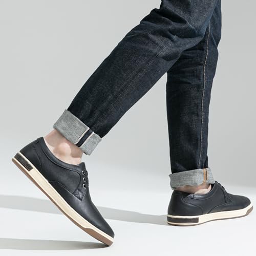 Vostey Men's Fashion Sneakers Black Simple Leisure Style Casual Shoes(B81Q11 Black 10) - Image 3