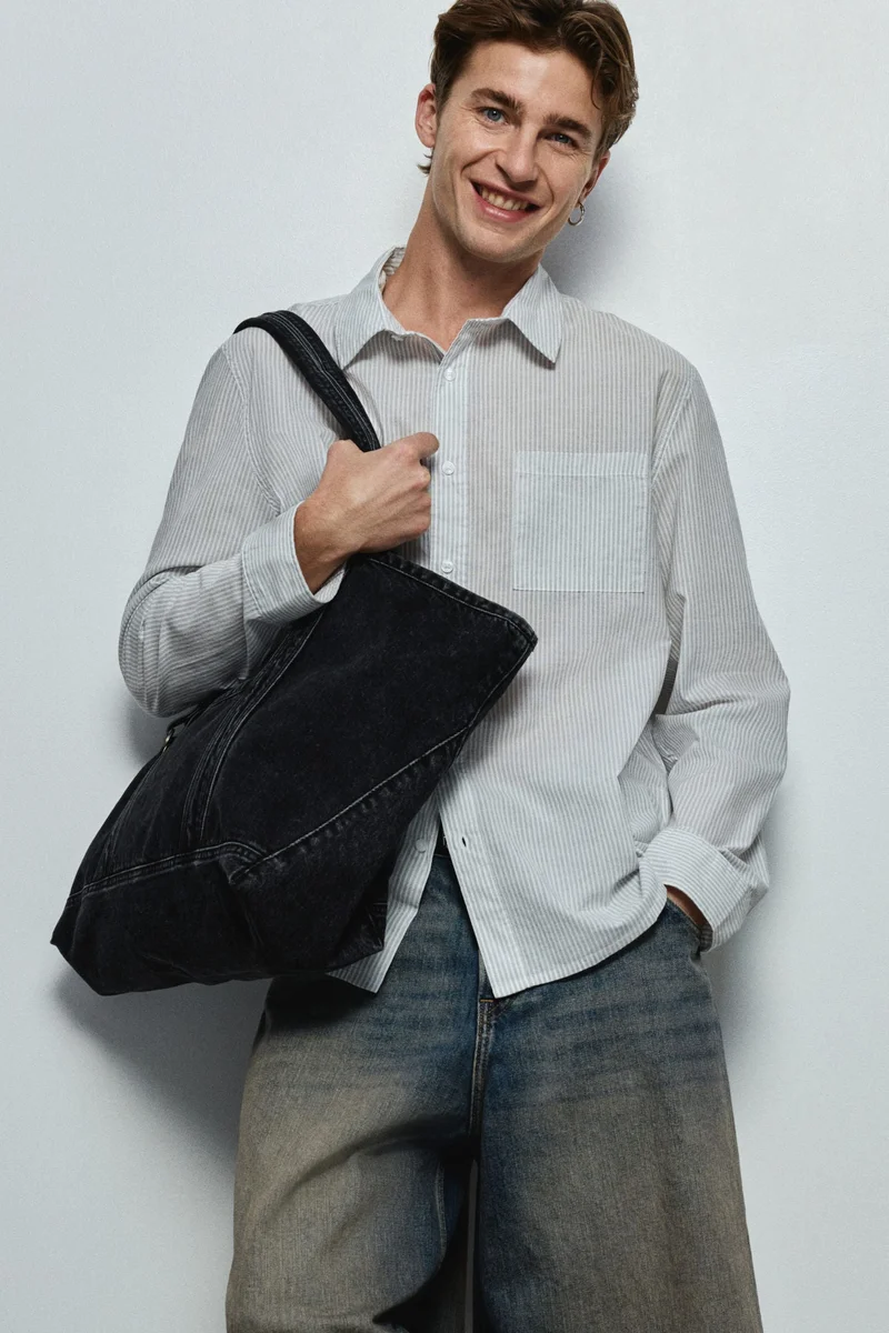 H&M Oversized Fit Seersucker shirt