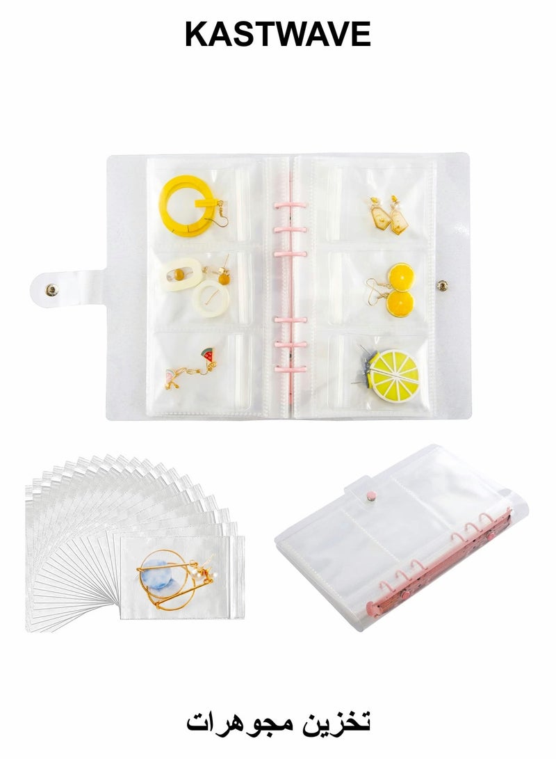 KASTWAVE Transparent Jewelry Storage Book(160 Card Slots&30 Ziplock Bag) - Image 1