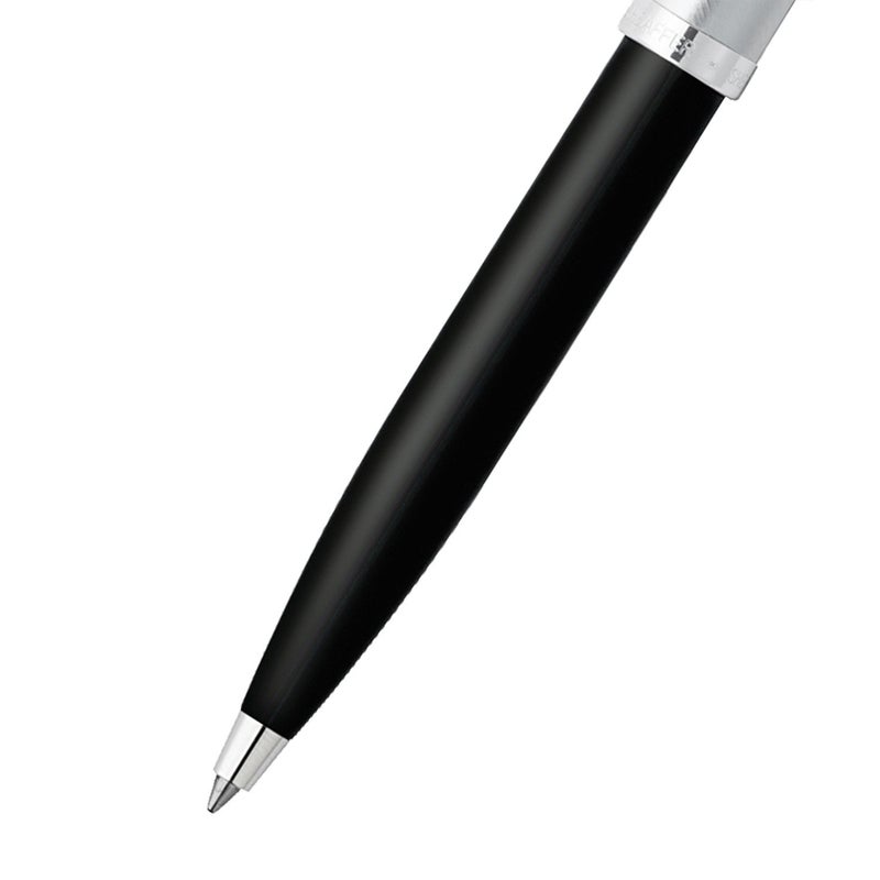 SHEAFFER Pen Sheaffer 100 E9313 Glossy Black Barrel Brushed Chrome Cap Chrome Plated Trims Bp - Image 4