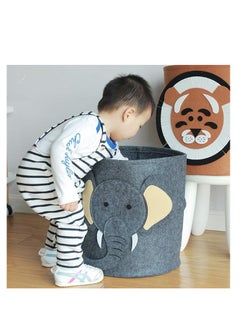 Generic Cute 3D Waterproof Felt Laundry Basket - Elephant  - Image 3