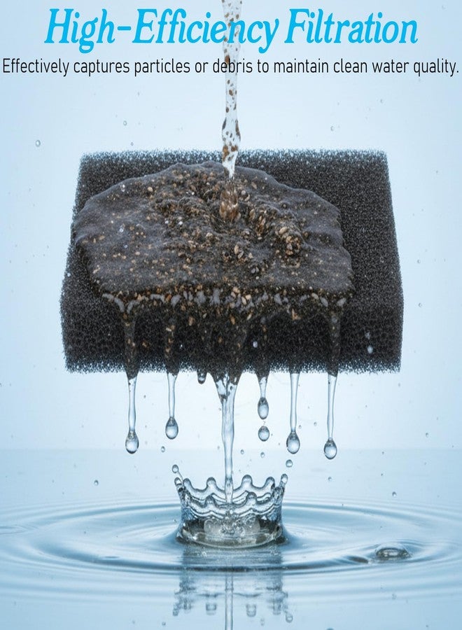 Zelphvt 4 Pack Filter Sponge, Aquarium Sponge Aquarium Bio Sponges Filter for Fish Tank Filters Sumps Ponds Hydroponics 5.12" x 4.72" x 0.78" - Image 4