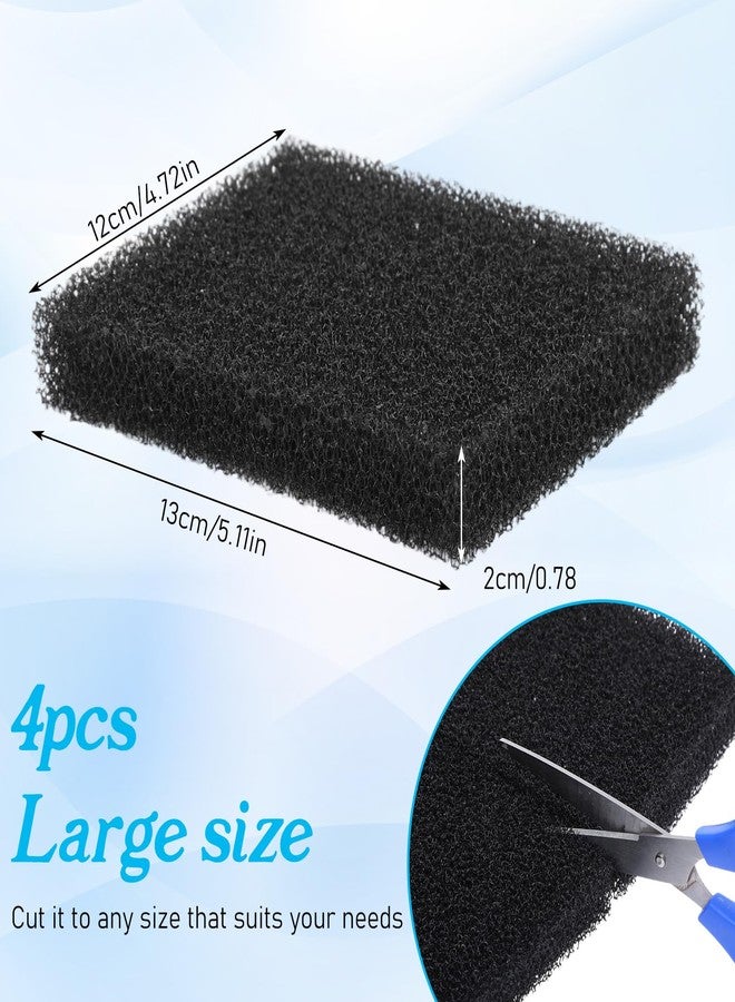 Zelphvt 4 Pack Filter Sponge, Aquarium Sponge Aquarium Bio Sponges Filter for Fish Tank Filters Sumps Ponds Hydroponics 5.12" x 4.72" x 0.78" - Image 2