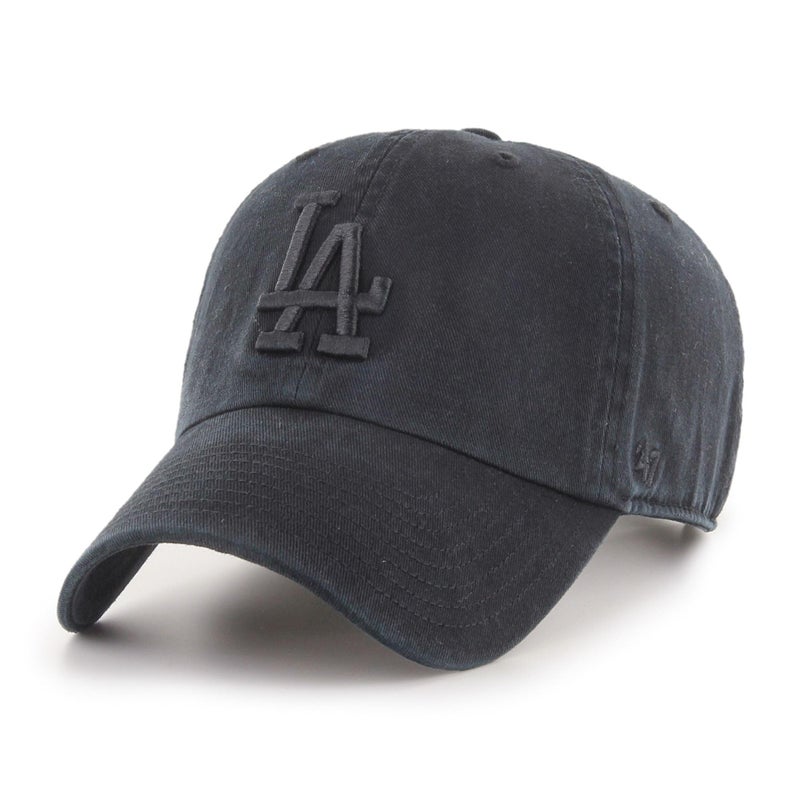 47 '47 Brand Strapback Cap - Clean UP LA Dodgers Black Washed - Image 1
