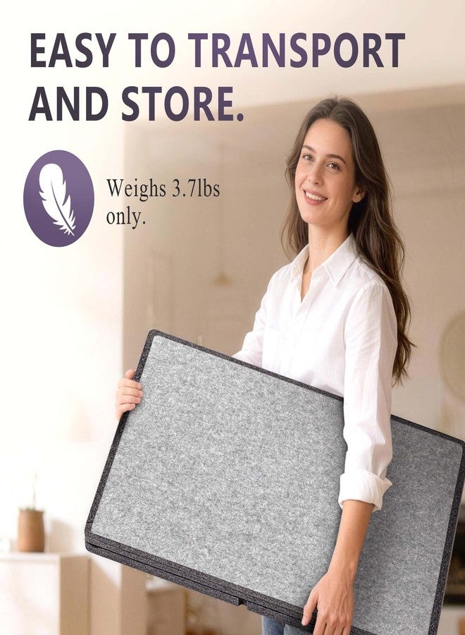 Lavievert 1000 Pieces Tilting Jigsaw Puzzle Board with Cover, 3 Angle Adjustable Puzzle Table, Lightweight Felt Jigsaw Boards with Stand, Portable Puzzle Saver for Easy Transport & Storage (Dark Gray) - Image 4