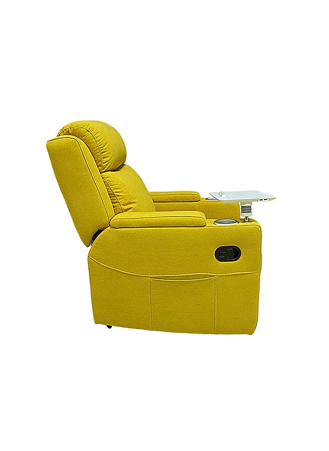 BACK COMFORT Cozy Recliner Chair – Comfortable Rocking Motion, 1-Year Warranty – Yellow Color  - Image 4