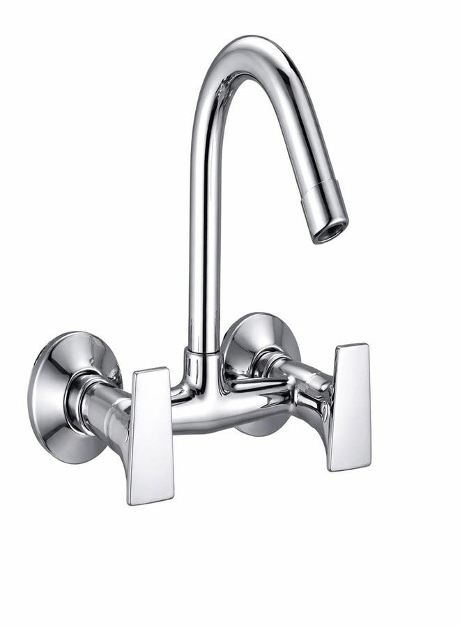 10X Kitchen Sink Mixer ST-0118 Tap with 360° Swivel Spout | Hot & Cold Water Control | Chrome Plated | Heavy Brass Cartridge | Dual Lever Design - Image 1