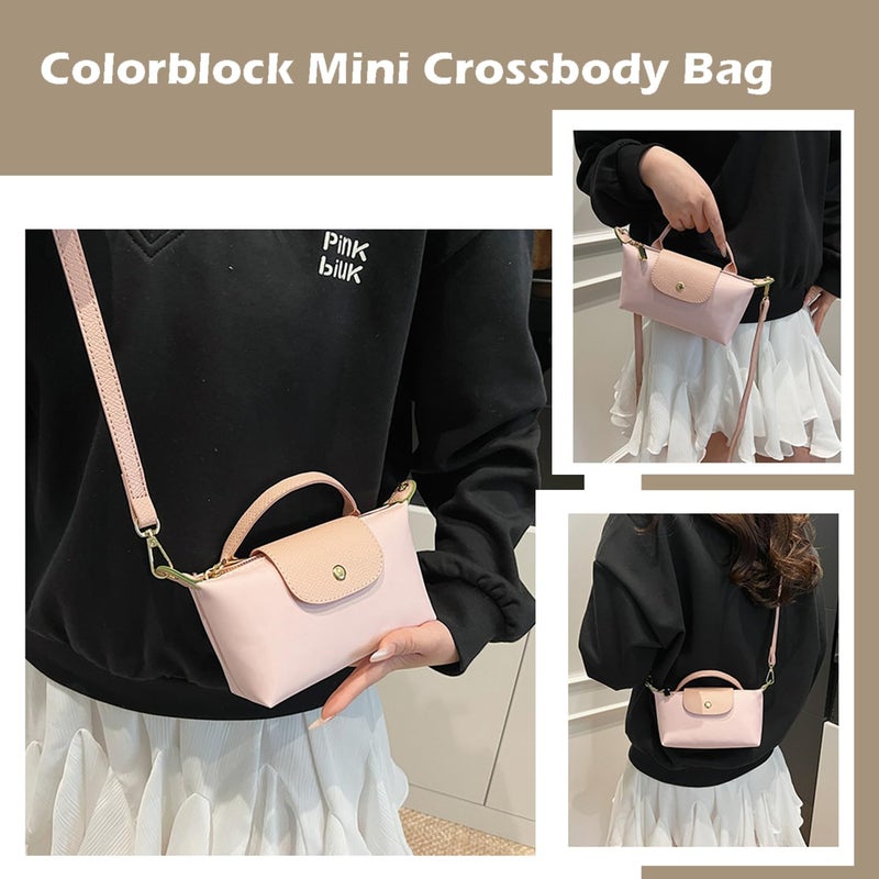 SANIKAWA Fashion Mini Crossbody Bag, Handbags Purses with Adjustable Strap for Women, Ladies Shoulder Totes Bag (Light Pink) - Image 3