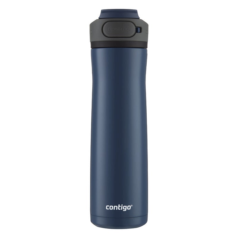Contigo Cortland Chill 2.0 Blueberry Stainless Steel Water Bottle Vacuum-Insulated Spill-Proof Lid 24oz Ideal for Hot or Cold Drinks Interchangeable Lid Perfect for Kids & Adults - Image 4