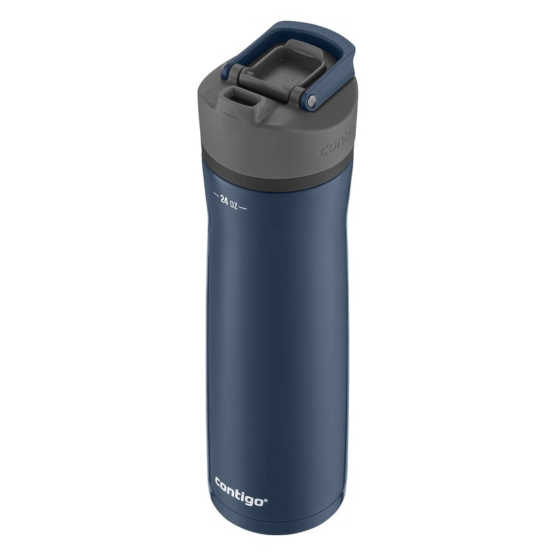 Contigo Cortland Chill 2.0 Blueberry Stainless Steel Water Bottle Vacuum-Insulated Spill-Proof Lid 24oz Ideal for Hot or Cold Drinks Interchangeable Lid Perfect for Kids & Adults - Image 2